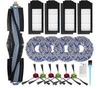 AiLomey Accessories Kit for Ecovacs Deebot X1 Omni, Replacement Parts for Ecovacs Deebot X1 Turbo Vacuum Cleaner, 1 Main Brush, 4 HEPA Filters, 6 Sidebrushes, 4 Mop Pads
