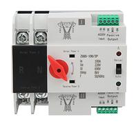 AILOOCEDI Dual Power Automatic Transfer Switch, 2-Channel Controller Zgq5-100/2p, Manual Transfer Switch, 220V, Silver Contacts