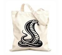 AILOONG a cobra snake with it's head down on a Canvas Wine Gift Bag 12 oz thick fabric Matches clothing 35x40cm Large