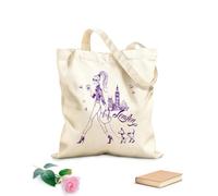 AILOONG a girl in london walks her dog drinking coffee Canvas Wine Gift Bag 340g/m² thick fabric Matches clothing
