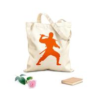AILOONG a ninja silhouette Canvas Wine Gift Bag 340g/m² thick fabric Matches clothing