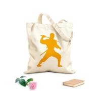 AILOONG a ninja silhouette Canvas Wine Gift Bag 340g/m² thick fabric Matches clothing