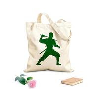 AILOONG a ninja silhouette Canvas Wine Gift Bag 340g/m² thick fabric Matches clothing