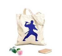 AILOONG a ninja silhouette Canvas Wine Gift Bag 340g/m² thick fabric Matches clothing