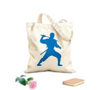 AILOONG a ninja silhouette Canvas Wine Gift Bag 340g/m² thick fabric Matches clothing