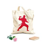 AILOONG a ninja silhouette Canvas Wine Gift Bag 340g/m² thick fabric Matches clothing