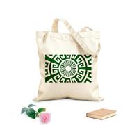 AILOONG Abstract circular ornament ethnic mandala style sun symbol rosette Canvas Wine Gift Bag 340g/m² thick fabric Matches clothing