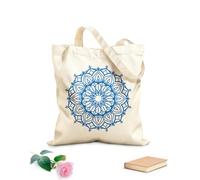 AILOONG abstract mandala art outline circular basic design spiritual round Canvas Wine Gift Bag 340g/m² thick fabric Matches clothing