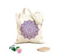 AILOONG abstract round mandala decorative design element Canvas Wine Gift Bag 340g/m² thick fabric Matches clothing