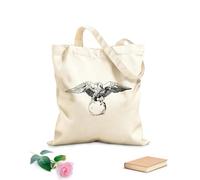 AILOONG akroter eagle is shown at the flora pavillion in the louvre in paris vintage engraving Canvas Wine Gift Bag 12 oz thick fabric Matches clothing 25x30cm Small