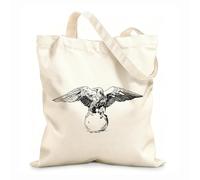 AILOONG akroter eagle is shown at the flora pavillion in the louvre in paris vintage engraving Canvas Wine Gift Bag 12 oz thick fabric Matches clothing 31x36cm Medium