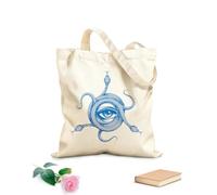 AILOONG All Seeing Eye Inside Snake Knot Masonic Symbol Reusable Shopper Bags 340g/m² thick fabric Foldable