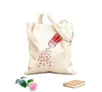 AILOONG Alphabet Spice Jar Kitchen Cooking Alphabet Abc Spice Jar Calico Women's Bags 340g/m² thick fabric Foldable