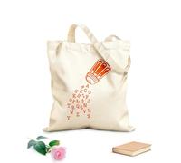 AILOONG Alphabet Spice Jar Kitchen Cooking Alphabet Abc Spice Jar Calico Women's Bags 340g/m² thick fabric Foldable