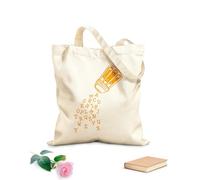 AILOONG Alphabet Spice Jar Kitchen Cooking Alphabet Abc Spice Jar Calico Women's Bags 340g/m² thick fabric Foldable