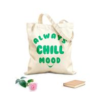 AILOONG always chill mood typography Canvas Wine Gift Bag 340g/m² thick fabric Matches clothing