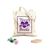 AILOONG Always in our hearts and in heaven remember Christmas Reinforced Bottom Canvas Bag 340g/m² thick fabric Uses as a gift bag