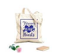AILOONG Always in our hearts and in heaven remember Christmas Reinforced Bottom Canvas Bag 340g/m² thick fabric Uses as a gift bag