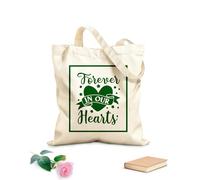 AILOONG Always in our hearts and in heaven remember Christmas Reinforced Bottom Canvas Bag 340g/m² thick fabric Uses as a gift bag