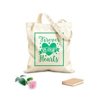 AILOONG Always in our hearts and in heaven remember Christmas Reinforced Bottom Canvas Bag 340g/m² thick fabric Uses as a gift bag