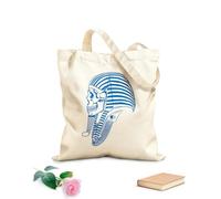 AILOONG Ancient Egypt Skull Bones Skeleton Pharaoh Unbleached Canvas Tote Bag 340g/m² thick fabric Uses as a tool bag