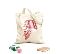 AILOONG Ancient Egypt Skull Bones Skeleton Pharaoh Unbleached Canvas Tote Bag 340g/m² thick fabric Uses as a tool bag