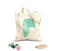 AILOONG Ancient Egypt Skull Bones Skeleton Pharaoh Unbleached Canvas Tote Bag 340g/m² thick fabric Uses as a tool bag