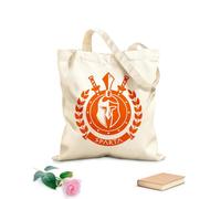 AILOONG Ancient Greece Spartan Helmet Warrior Shield Military Cotton Canvas Shopping Bag 340g/m² thick fabric Uses as a gift bag
