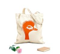 AILOONG angelic silhouette of common rhea head Canvas Wine Gift Bag 340g/m² thick fabric Matches clothing