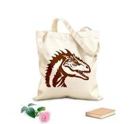 AILOONG angelic silhouette of iguanodon head Canvas Wine Gift Bag 340g/m² thick fabric Matches clothing