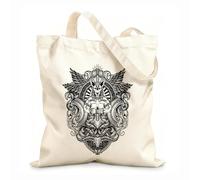 AILOONG Anubis God With Antique Engraving Ornament Reusable Shopper Bags 12 oz thick fabric Foldable 35x40cm Large