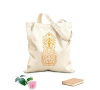 AILOONG Aztec Totem Poles North American Unbleached Canvas Tote Bag 340g/m² thick fabric Uses as a tool bag