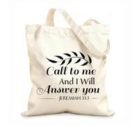 AILOONG Bible Verse About Salvation Reusable Shopper Bags 12 oz thick fabric Foldable 31x36cm Medium