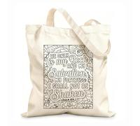 AILOONG Bible Verse Coloring Pages Christian Lettering Reusable Shopper Bags 12 oz thick fabric Foldable 25x30cm Small