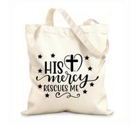 AILOONG bible verse design Reusable Shopper Bags 12 oz thick fabric Foldable 35x40cm Large
