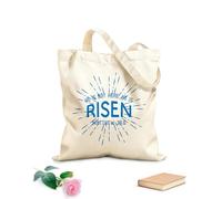 AILOONG Bible Verse He Has Risen Reusable Shopper Bags 340g/m² thick fabric Foldable
