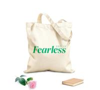 AILOONG Bible Verse She Is Fearless Reusable Shopper Bags 340g/m² thick fabric Foldable
