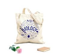 AILOONG Biology Evolution Life Anatomy Genetics Science Unbleached Canvas Tote Bag 340g/m² thick fabric Uses as a tool bag