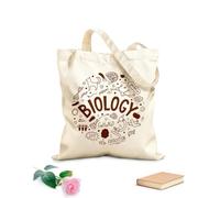 AILOONG Biology Evolution Life Anatomy Genetics Science Unbleached Canvas Tote Bag 340g/m² thick fabric Uses as a tool bag
