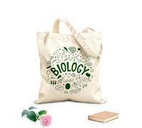 AILOONG Biology Evolution Life Anatomy Genetics Science Unbleached Canvas Tote Bag 340g/m² thick fabric Uses as a tool bag