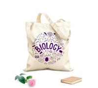 AILOONG Biology Evolution Life Anatomy Genetics Science Unbleached Canvas Tote Bag 340g/m² thick fabric Uses as a tool bag