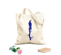 AILOONG Bird Raven On Branch Gothic Style Cotton Canvas Shopping Bag 340g/m² thick fabric Uses as a gift bag