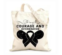 AILOONG Breast Cancer Awareness Cotton Canvas Shoulder Bags 12 oz thick fabric Uses as a tool bag 35x40cm Large