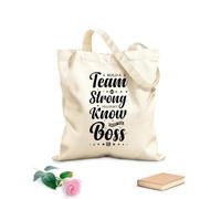 AILOONG Build A Team So Strong You Dont Know Who The Boss Cotton Canvas Shoulder Bags 12 oz thick fabric Uses as a tool bag 35x40cm Large
