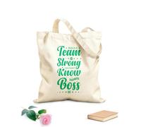 AILOONG Build A Team So Strong You Dont Know Who The Boss Cotton Canvas Shoulder Bags 340g/m² thick fabric Uses as a tool bag