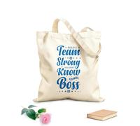 AILOONG Build A Team So Strong You Dont Know Who The Boss Cotton Canvas Shoulder Bags 340g/m² thick fabric Uses as a tool bag