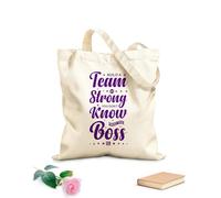 AILOONG Build A Team So Strong You Dont Know Who The Boss Cotton Canvas Shoulder Bags 340g/m² thick fabric Uses as a tool bag