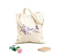 AILOONG Butterfly Love Live Laugh Inspiring Unbleached Canvas Tote Bag 340g/m² thick fabric Uses as a tool bag