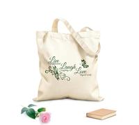 AILOONG Butterfly Love Live Laugh Inspiring Unbleached Canvas Tote Bag 340g/m² thick fabric Uses as a tool bag
