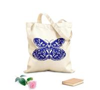 AILOONG butterfly surreal astrology Flat Tape Handle Tote Bag 340g/m² thick fabric Replaces school bag